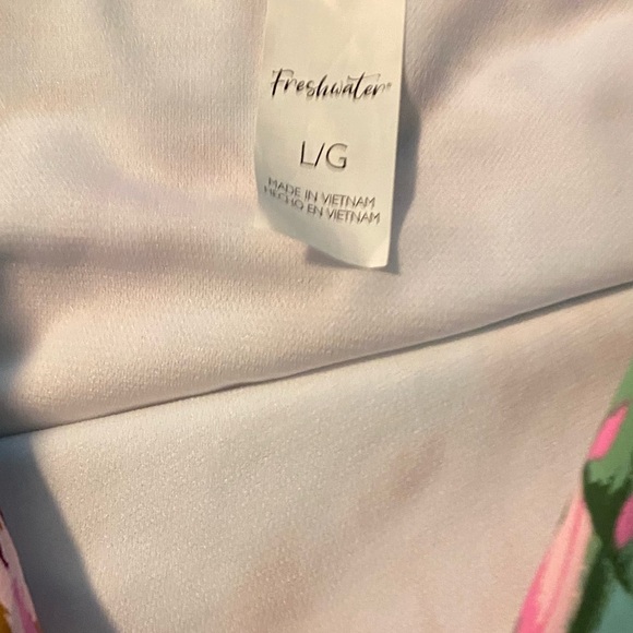 Freshwater Floral Bikini Bottom - Green and Pink - Picture 4 of 7